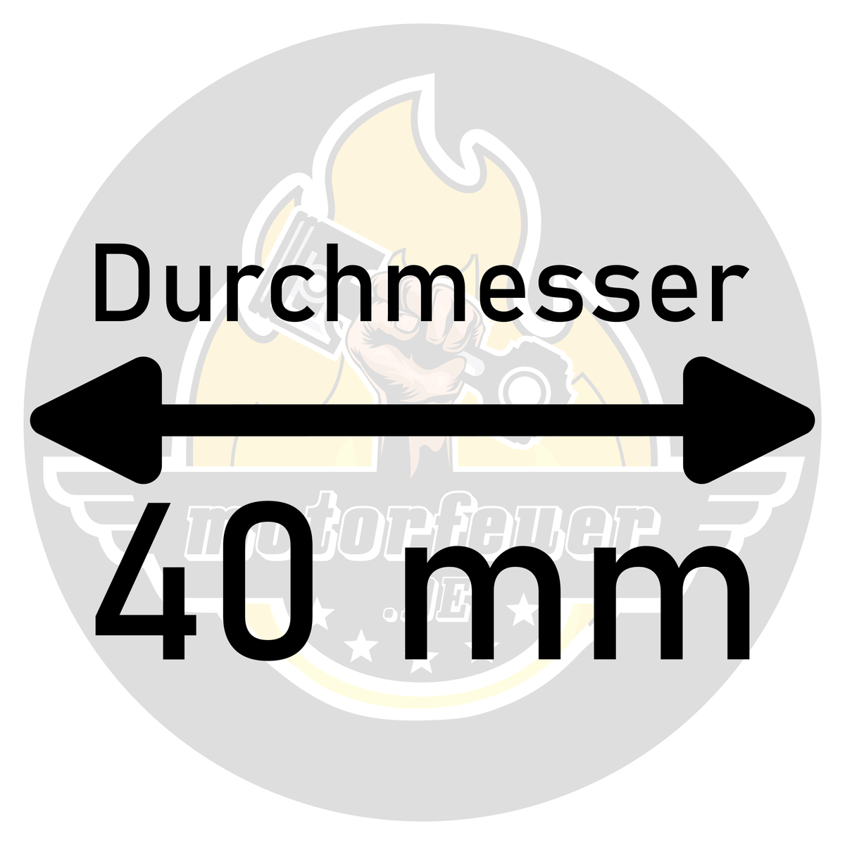 Motorfeuer Aufkleber rund 40 mm