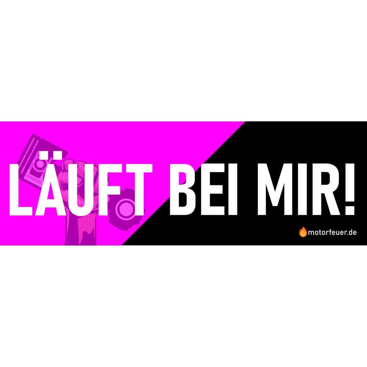 Motorfeuer Aufkleber Läuft bei mir - Variationen